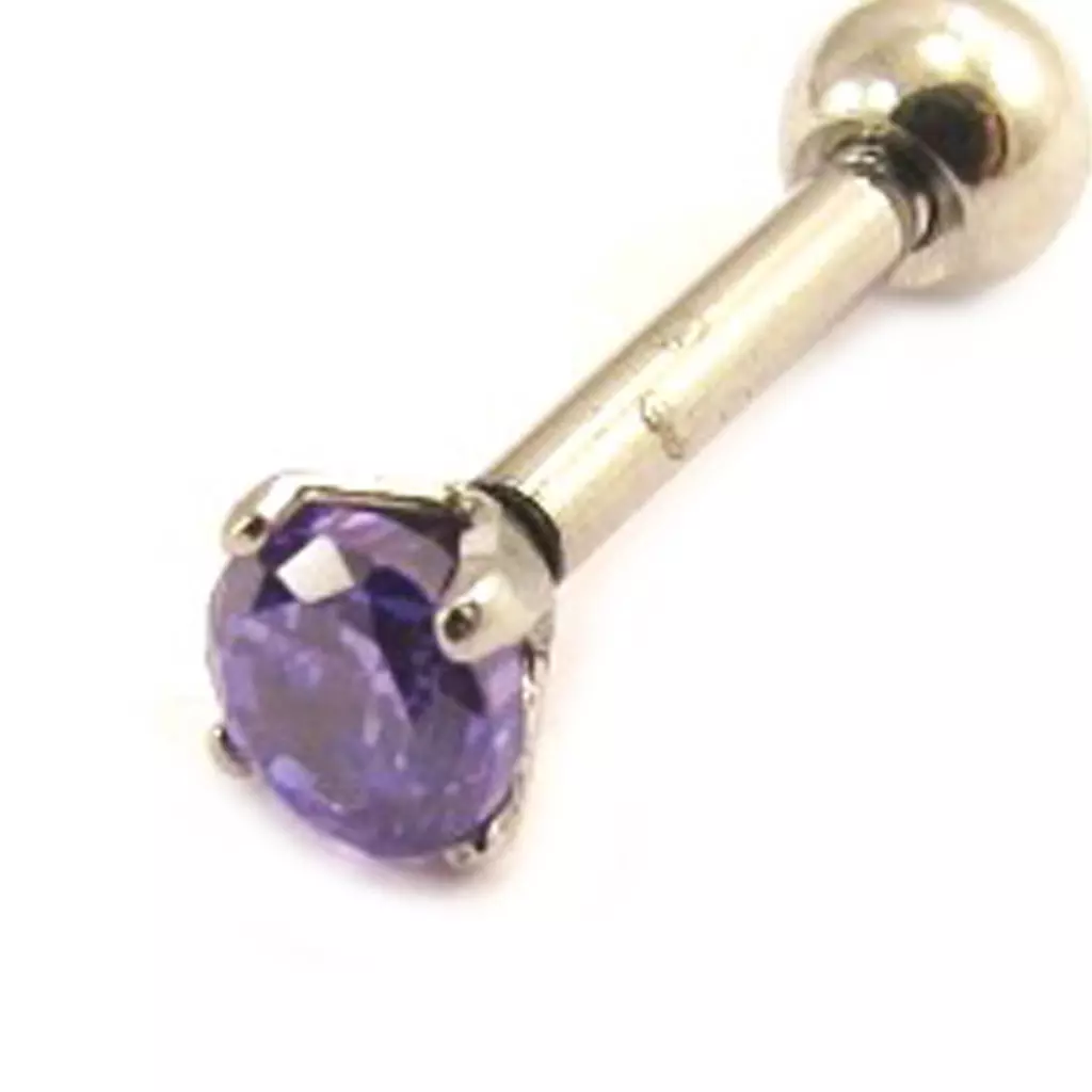 les trésors de lily Micro barbell 'Essentiel' violet (tragus) [L4487]