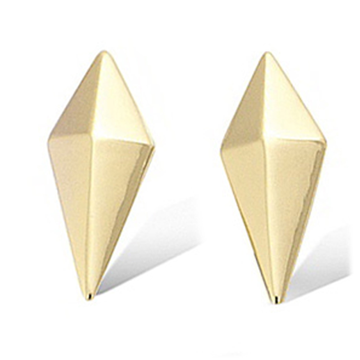 Boucles Plaqué Or \'Origami\' doré (verf-volant) - 10 mm - [P2441]