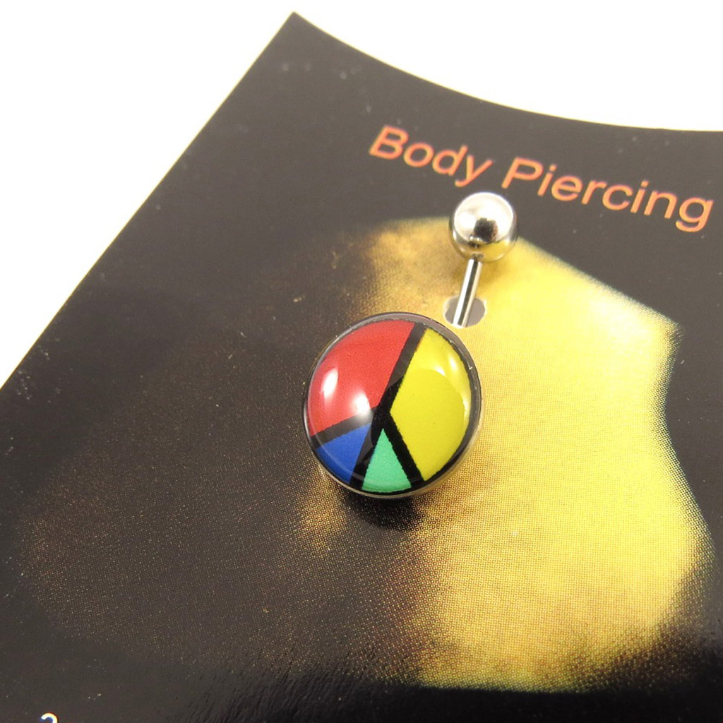 Body Piercing \'Peace\' tutti frutti - [L1619]