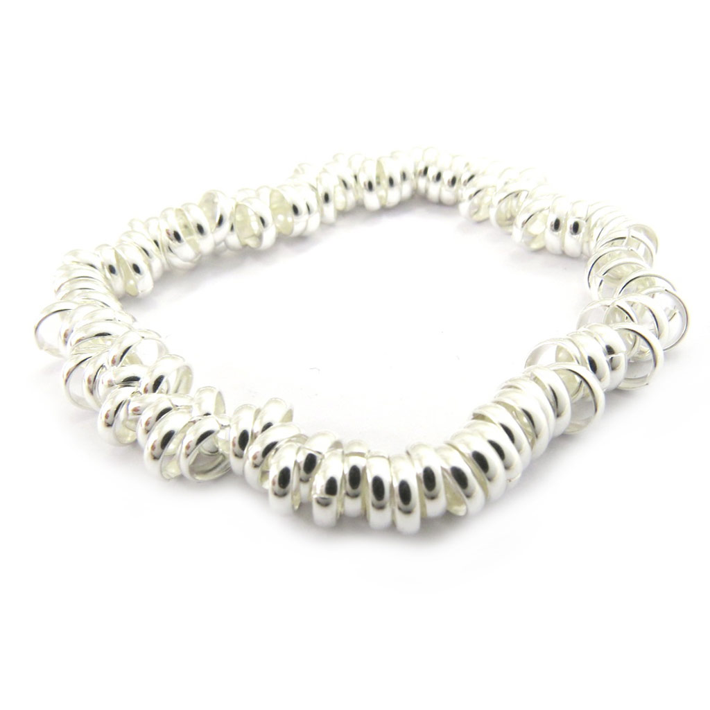 Bracelet Argent \'Chorégraphie\' argenté - 6 mm - [G7832]