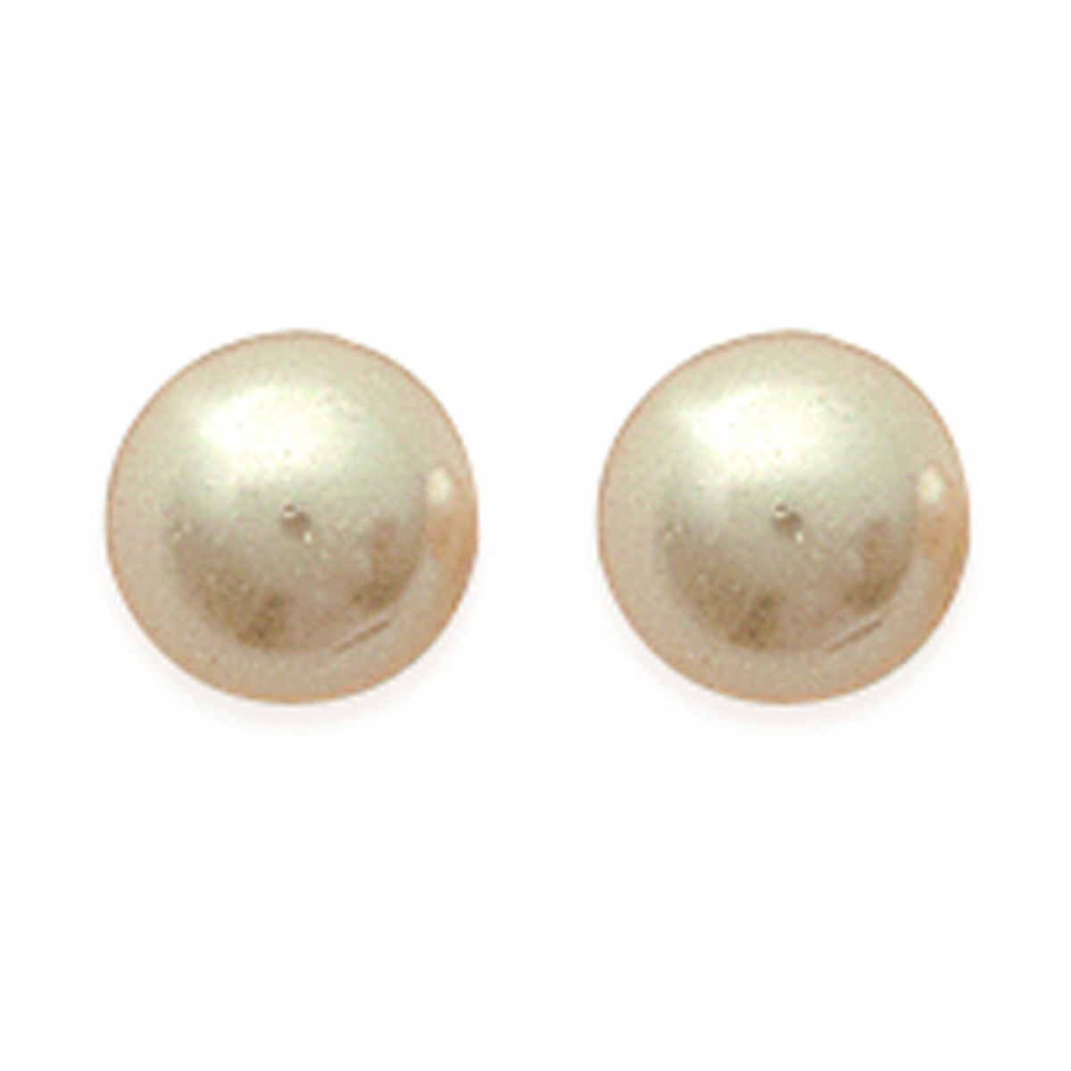 Boucles Argent \'Perles\' ivoire - 10 mm - [E2150]