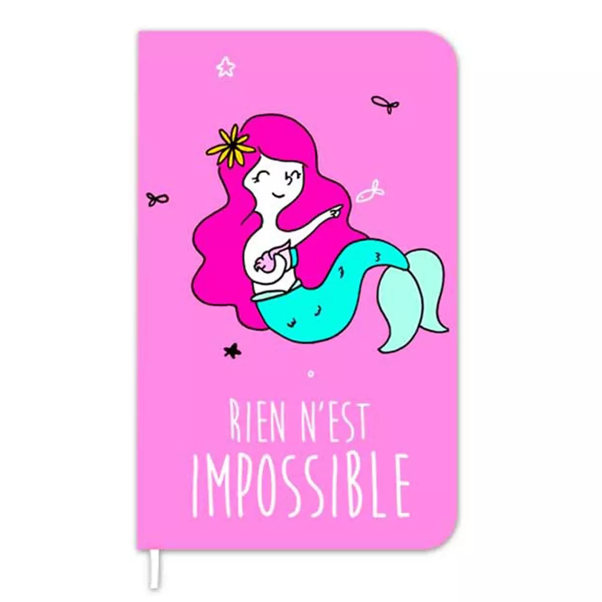les trésors de lily Carnet de notes 'Sirènes' rose (Rien n'est impossible) 145x9 cm (72 pages) [Q0878]