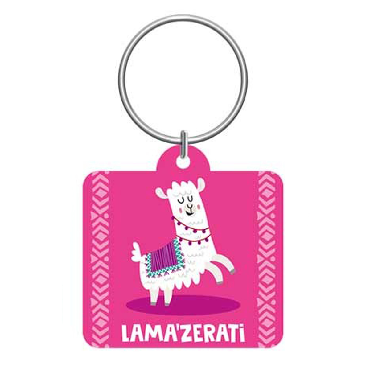Porte-clés \'Lama Mania\' rose (Lama\'zerati) - 55x5 cm - [Q0882]