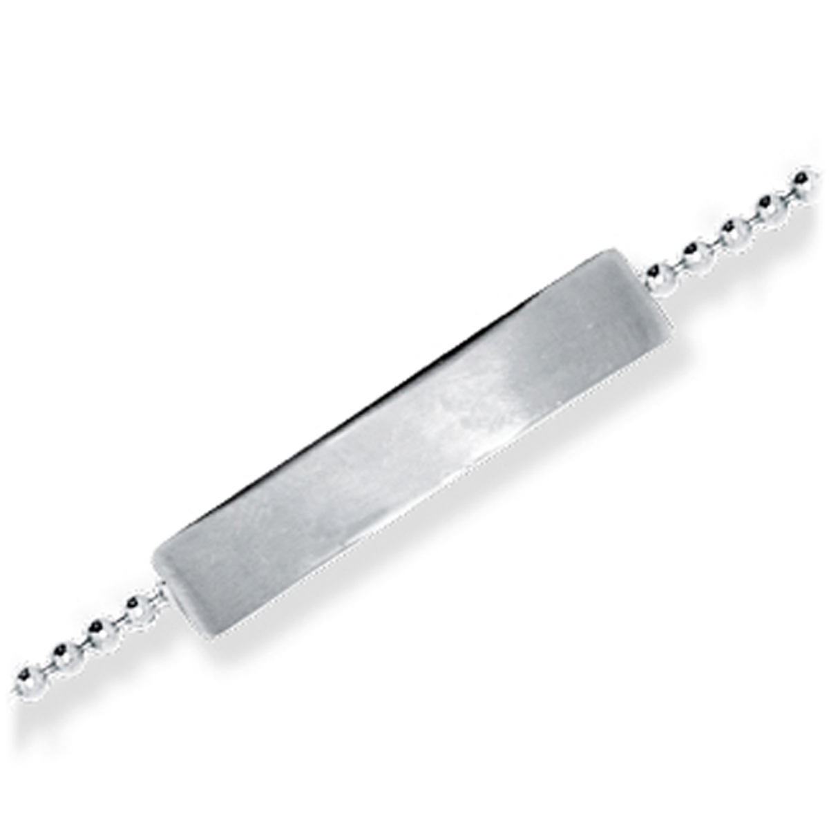 Bracelet Argent enfant \'Identité\' argenté (rhodié) - 24x5 mm - [J8642]