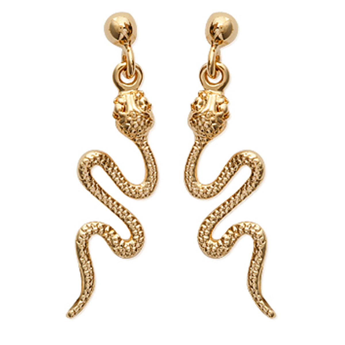 Boucles Plaqué Or \'Tentation\' doré - 27x7 mm - [K2447]