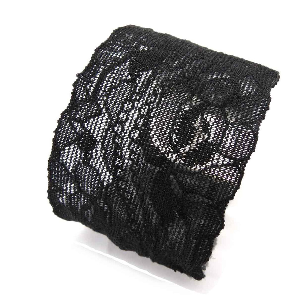 Bracelet créateur \'Carmen\' dentelle noir - [J8727]