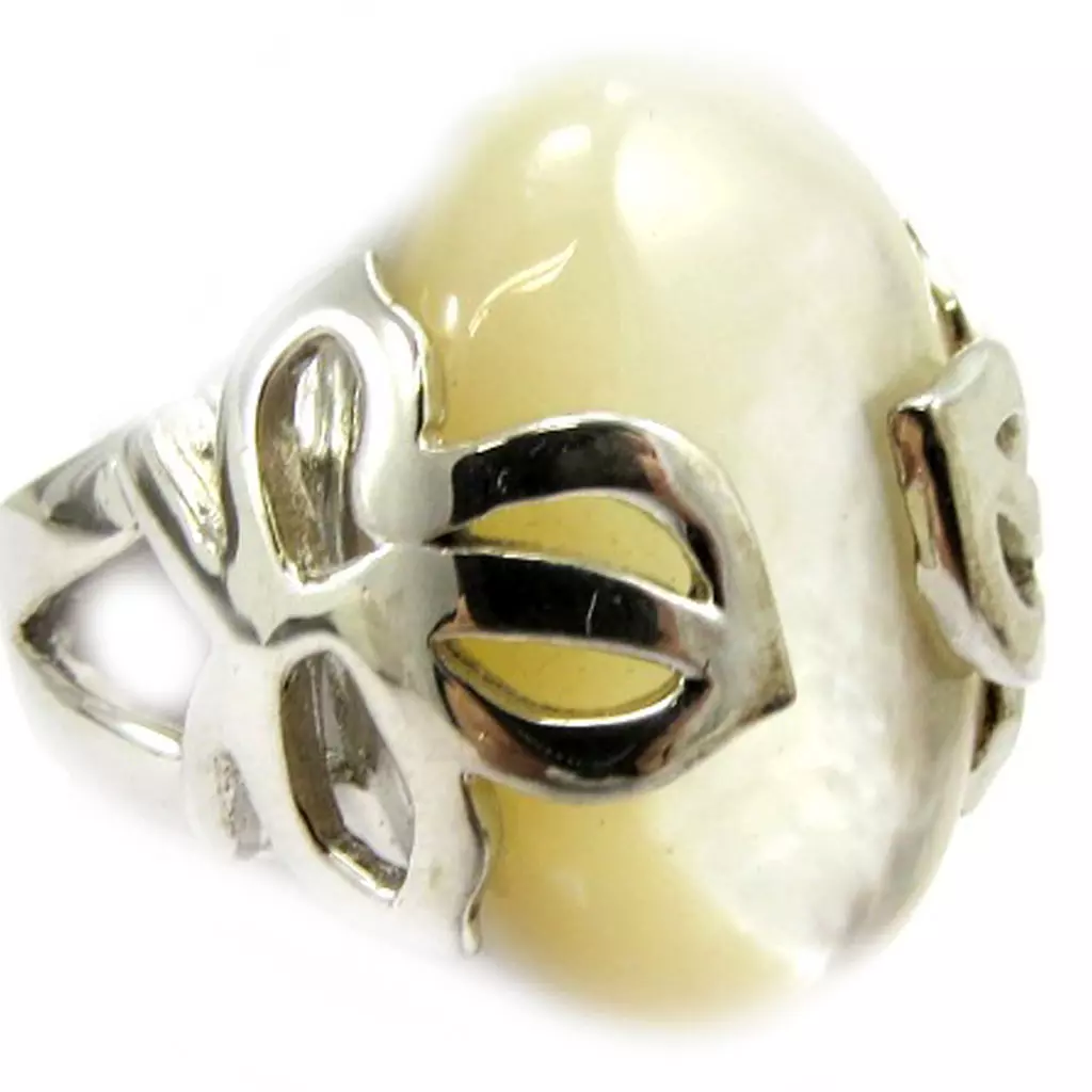 les trésors de lily Bague Argent 'Oracle' Nacre [B6290]