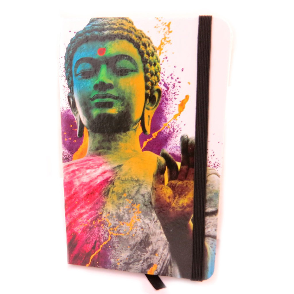 Carnet Intime \'Bouddha\' blanc multicolore - [N6168]