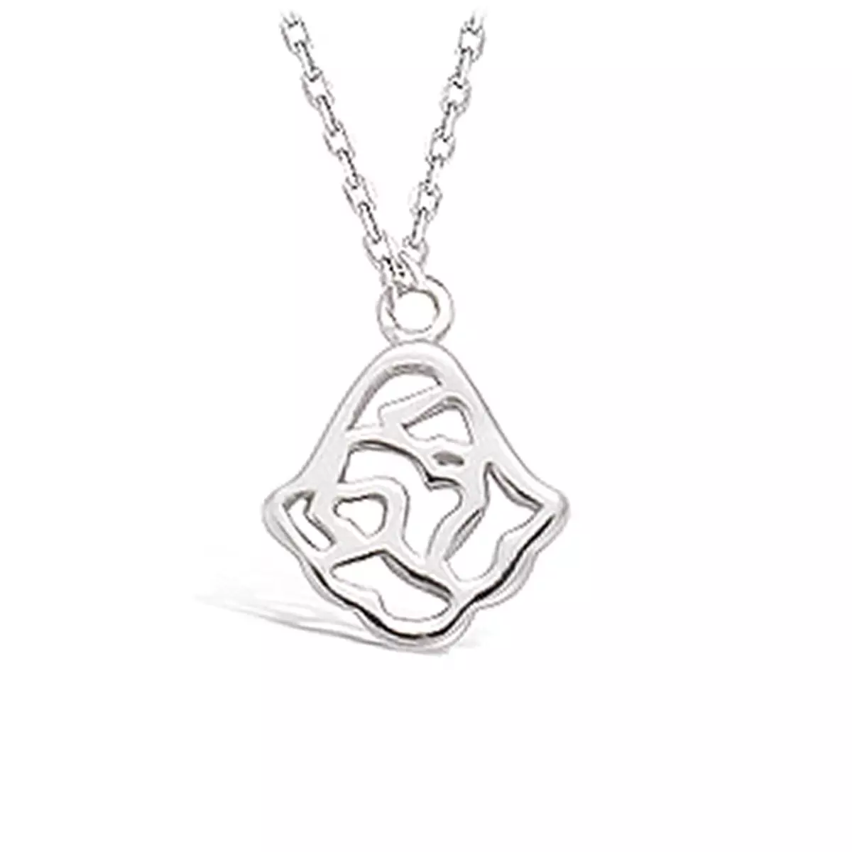 les trésors de lily Chaîne Cheville Argent 'Main de Fatma' argenté (rhodié) 8x7 mm [K9138]