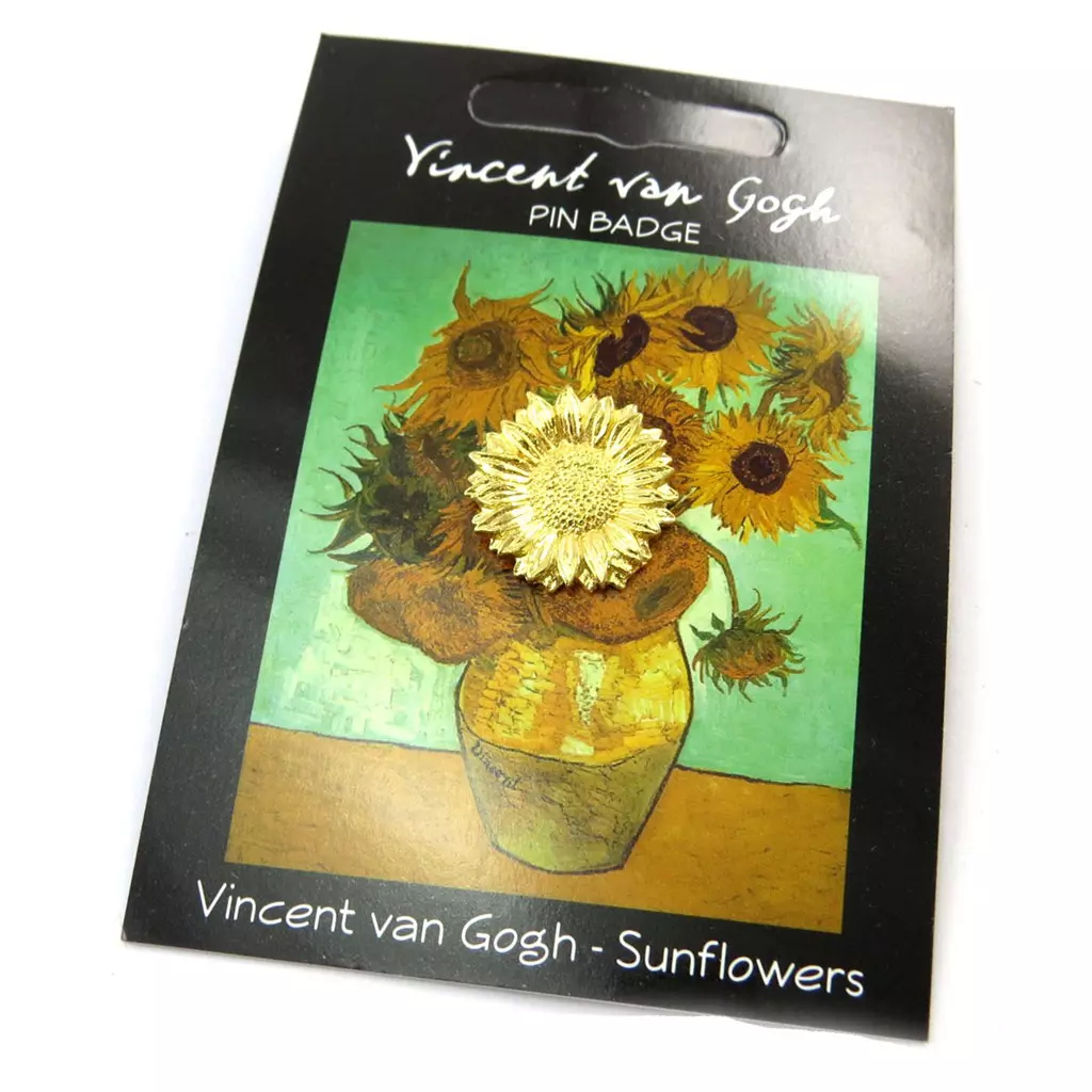 les trésors de lily Broche pin's 'Vincent Van Gogh' doré (tournesol) [N5262]