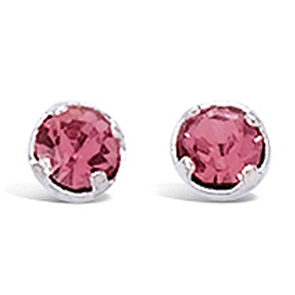 Brillants Rose Argent rhodié - 4 mm - [B7604]