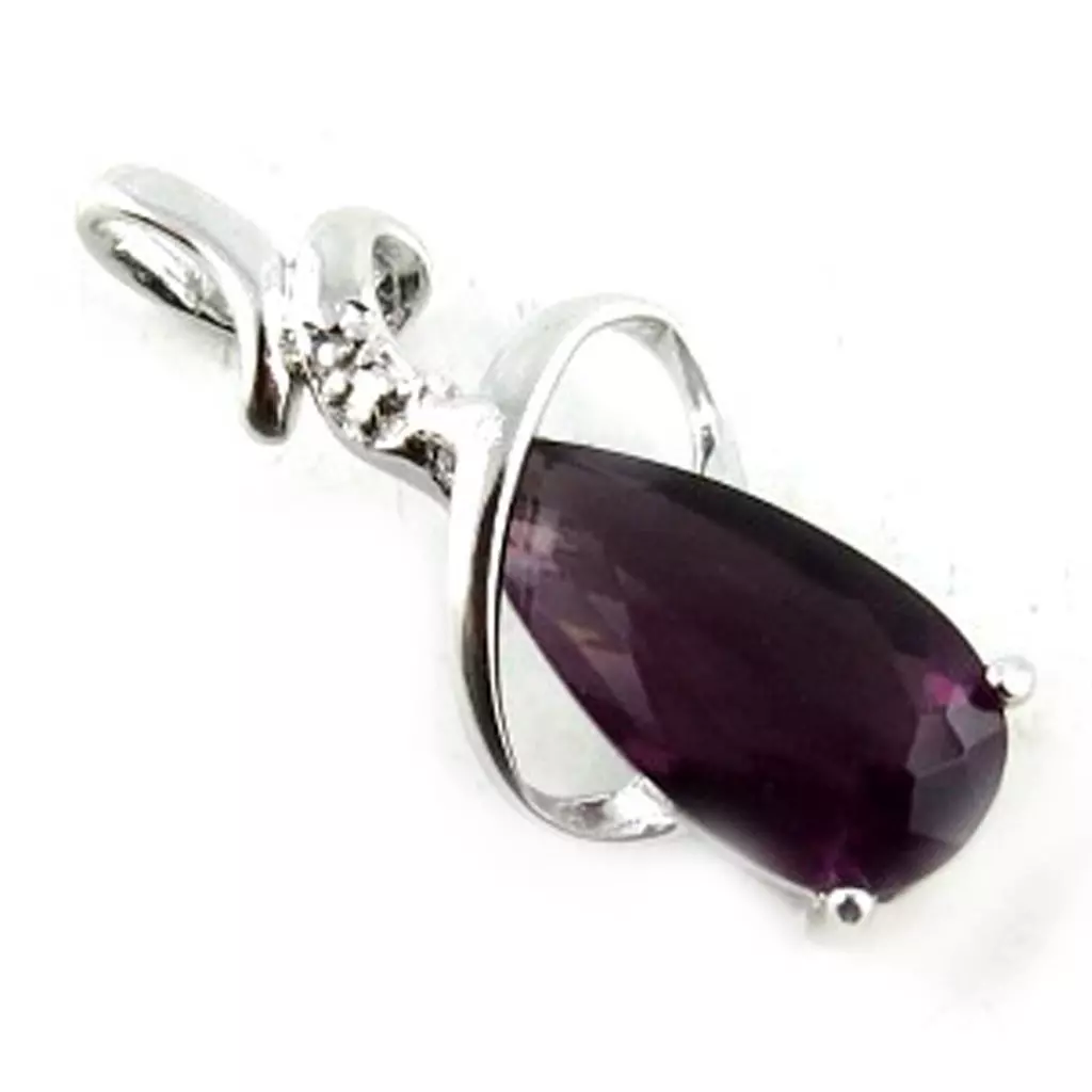 les trésors de lily Pendentif Argent 'Lucie' Violet [E3609]