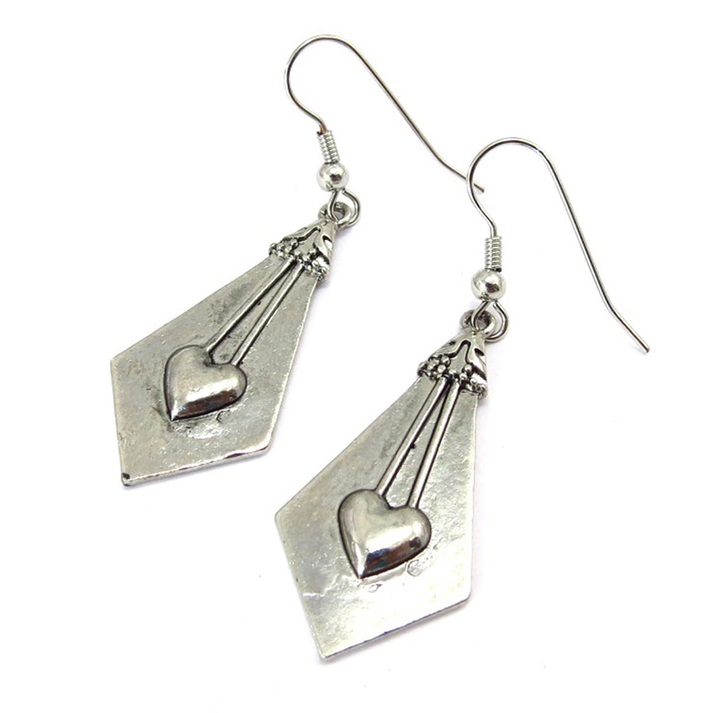 Boucles Créateur \'Kilimanjaro\' argenté vieilli - [K2813]