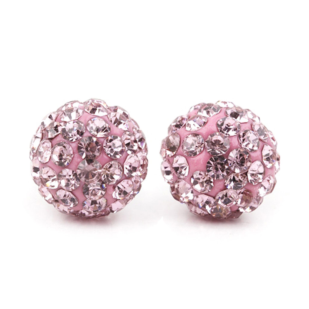 Boucles Créateur \'Sissi\' rose (10 mm) - [K2912]