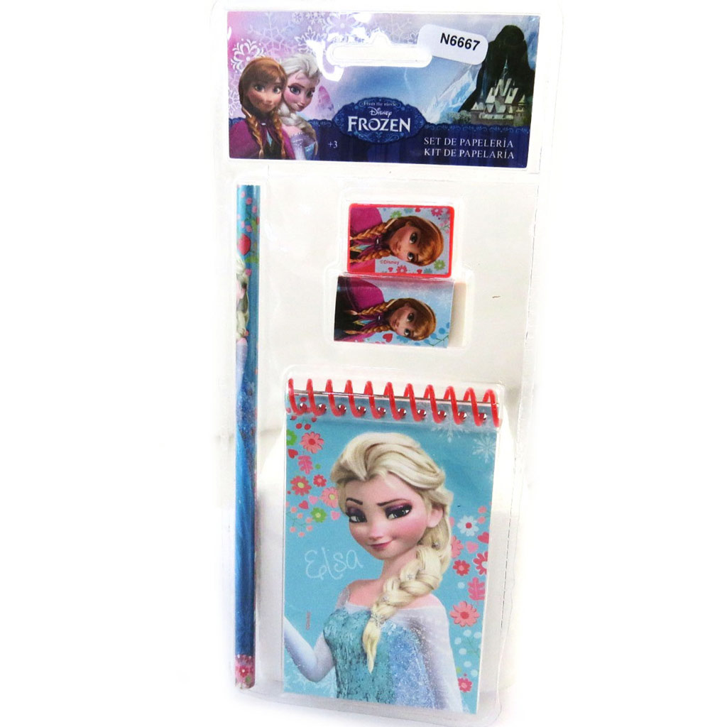 Set papeterie \'Frozen - Reine des Neiges\' bleu (4 pièces) - [N6667]