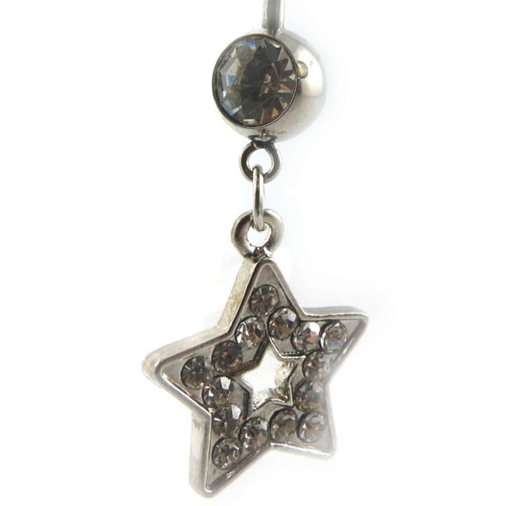 Body Piercing \'Star\' Blanc  - [E5309]