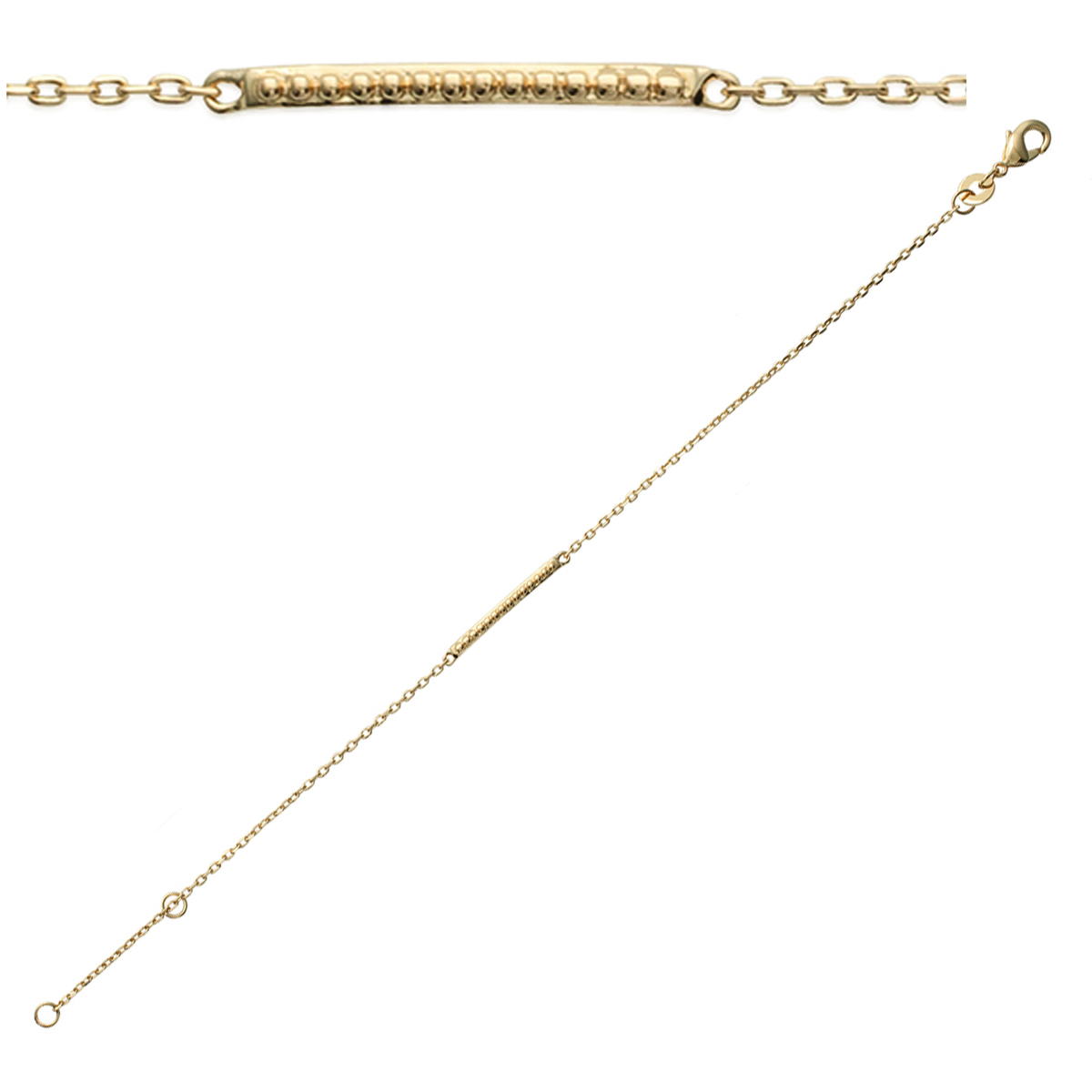Bracelet Plaqué Or \'Chorégraphie\' doré - 20x2 mm - [K3400]