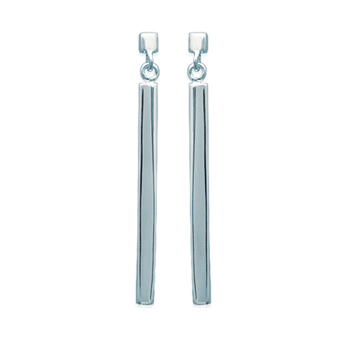 Boucles Argent \'Chorégraphie\' argenté - 40x2 mm - [G1221]