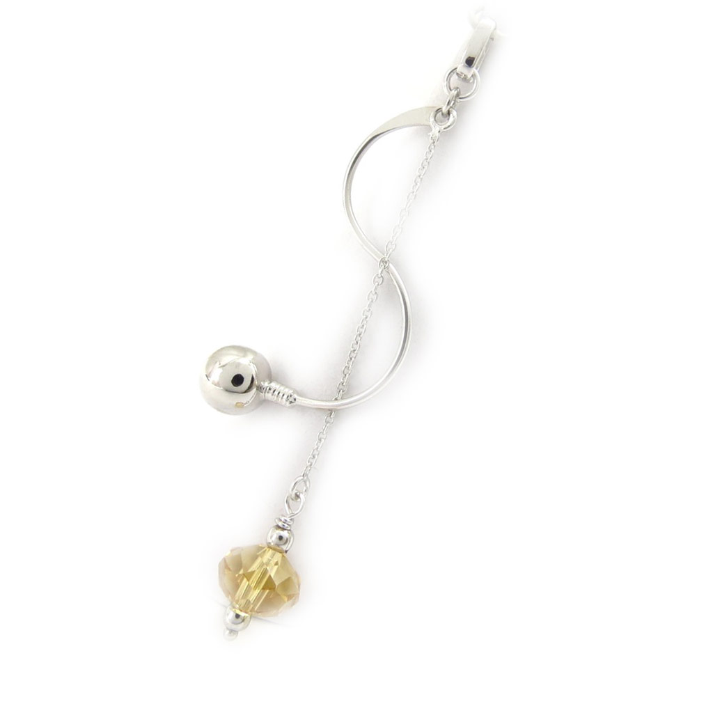 Pendentif Argent \'Scarlett\' ambre - [K6469]
