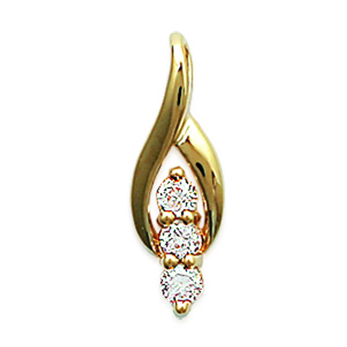 Pendentif Plaqué Or \'Câlin\' Blanc doré - 20x7 mm - [F1330]
