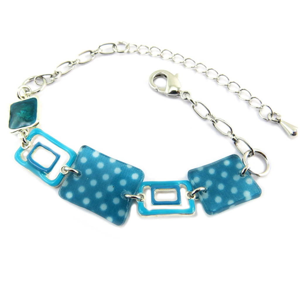 Bracelet créateur \'Acapulco\' turquoise  - [P7407]