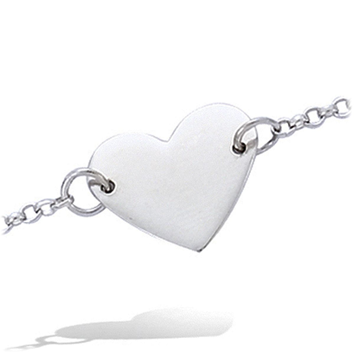 Bracelet Argent \'Love\' argenté (rhodié) - 12x10 mm - [I3646]