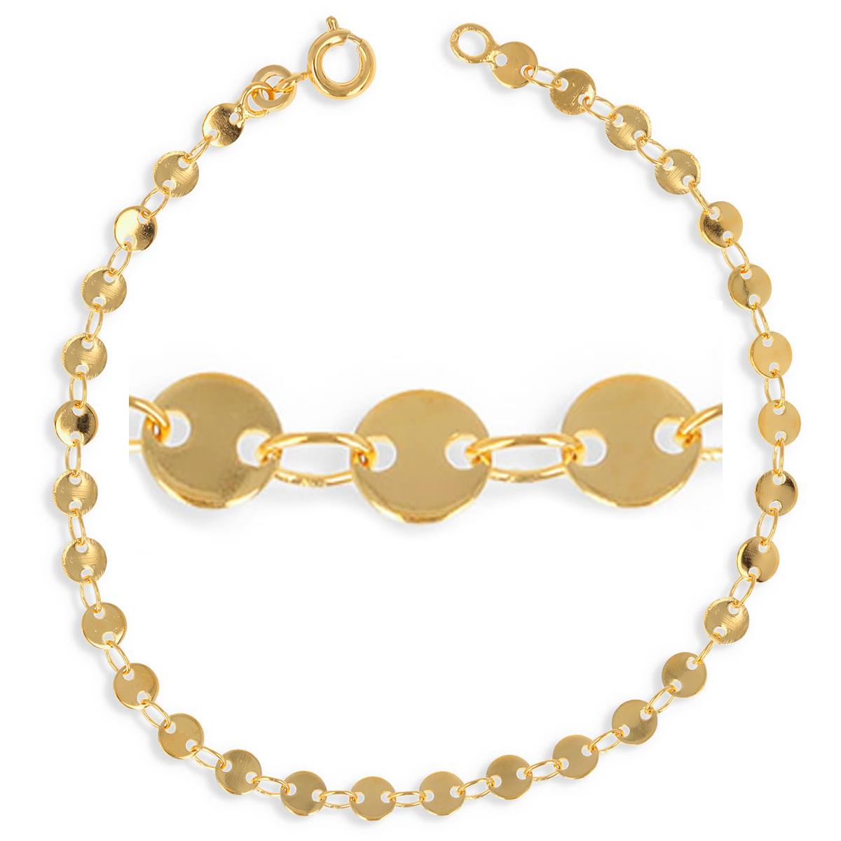 Collier Plaqué Or \'Cleopatra\' doré - 45 cm 4 mm - [Q3981]