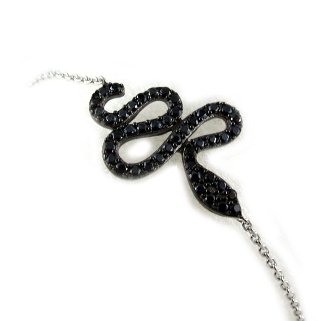 Bracelet Argent \'Tentation\' noir - [K9506]