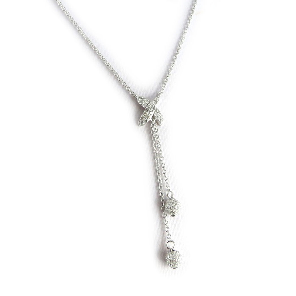 Collier Argent \'Déesse\' blanc - [K9512]