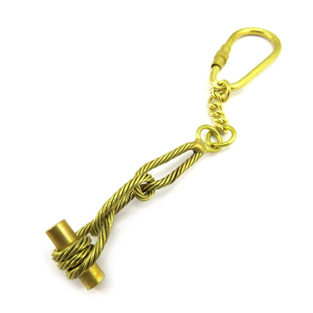 Porte-Clés \'Noeud Marin\' doré - [L4963]