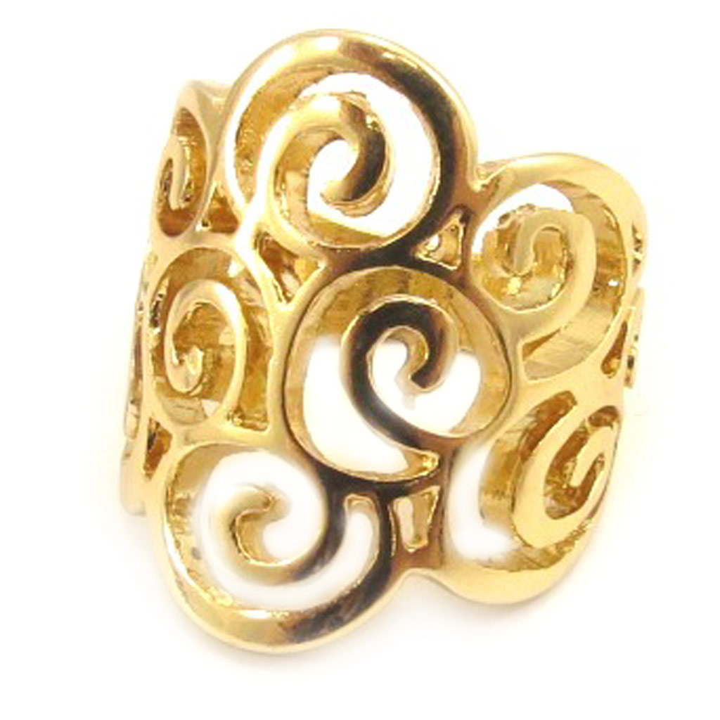 Bague Créateur \'Chorégraphie\' doré  - [L5077]