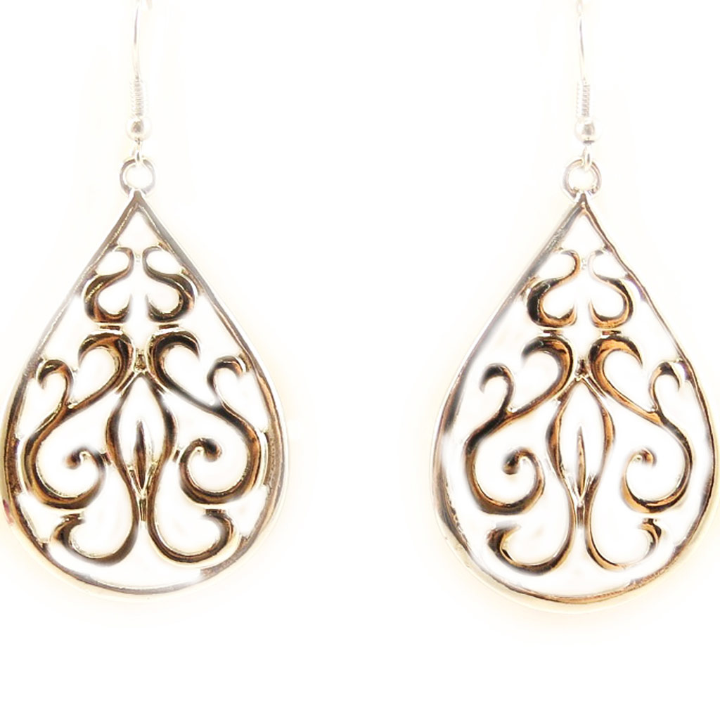 Boucles Créateur \'Carmen\' argenté - [L5221]