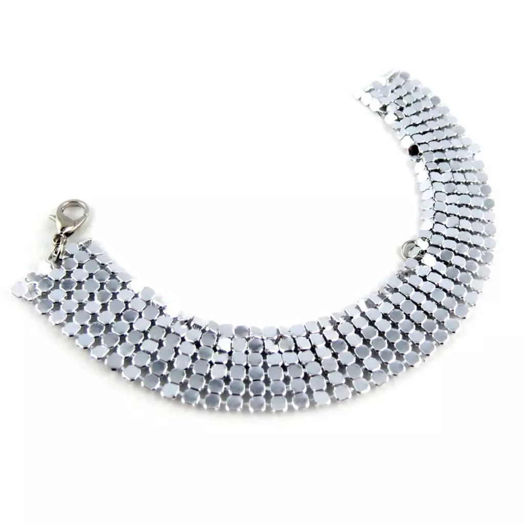 les trésors de lily Bracelet 'Cotte de Maille' argenté [K9760]