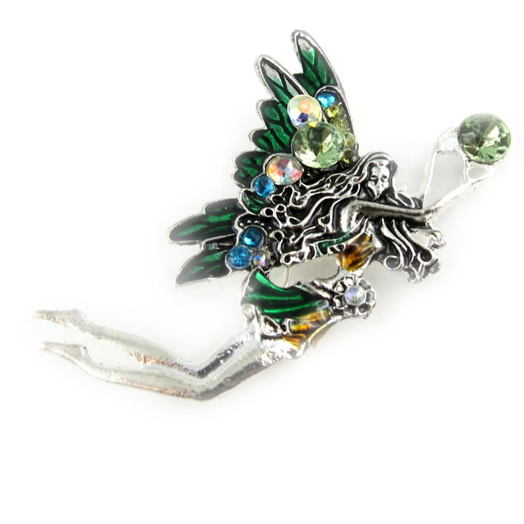 Broche créateur \'Fairy Dreams\' vert - [K9765]