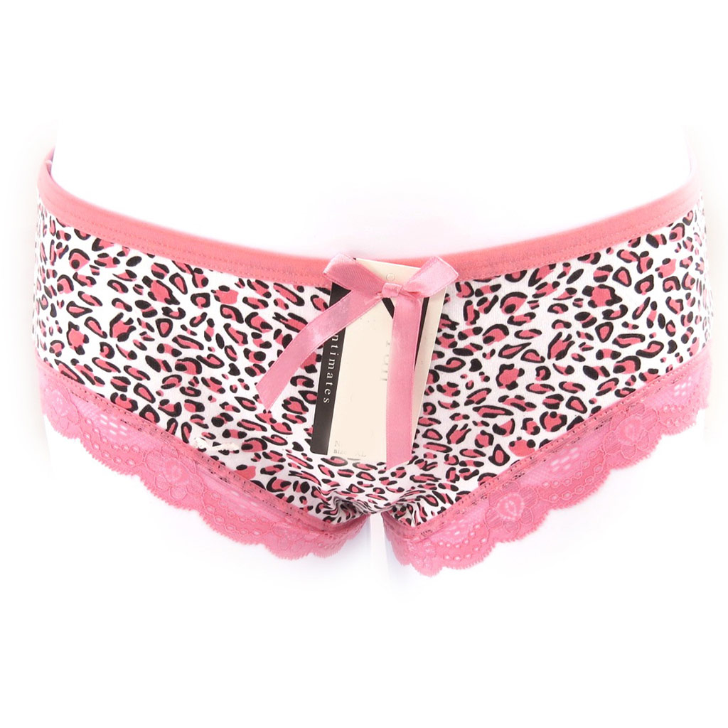2 culottes \'Scarlett\' rose violet (léopard) - [K9980]