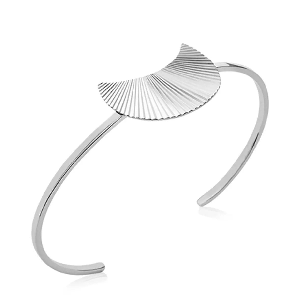 les trésors de lily Bracelet Argent 'Cleopatra' argenté rhodié (demi lune) 58 mm 25x20 mm [P4378]