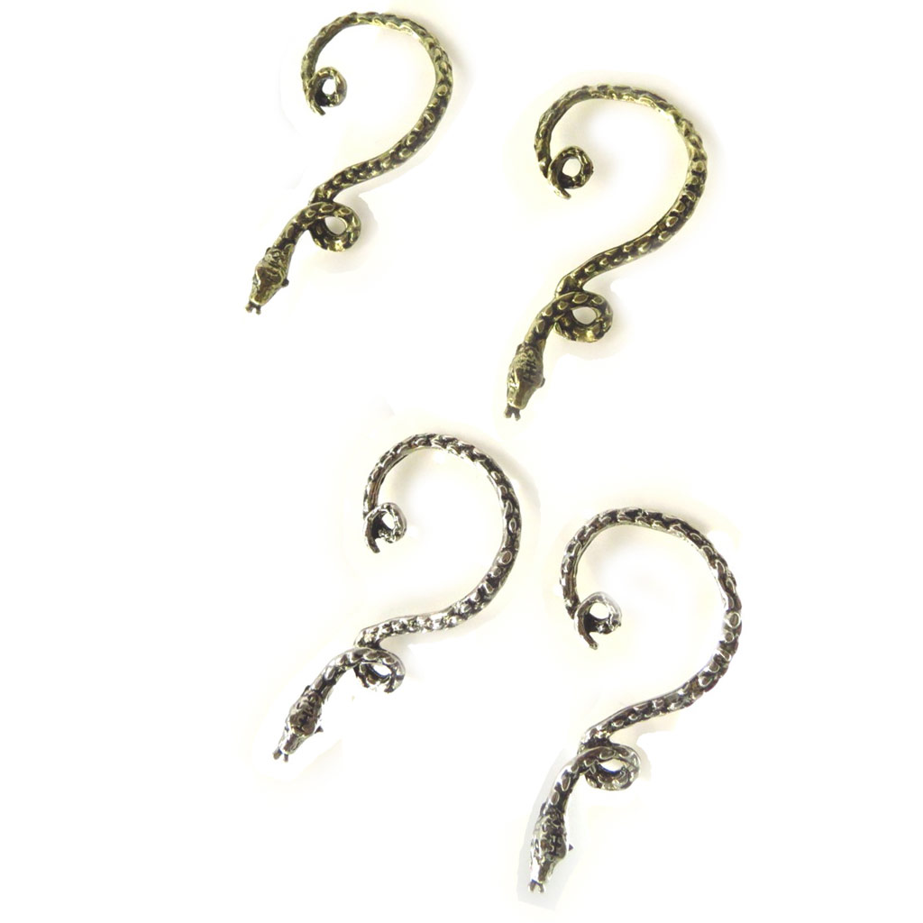 4 bagues oreilles \'Tentation\' doré argenté - [K6566]