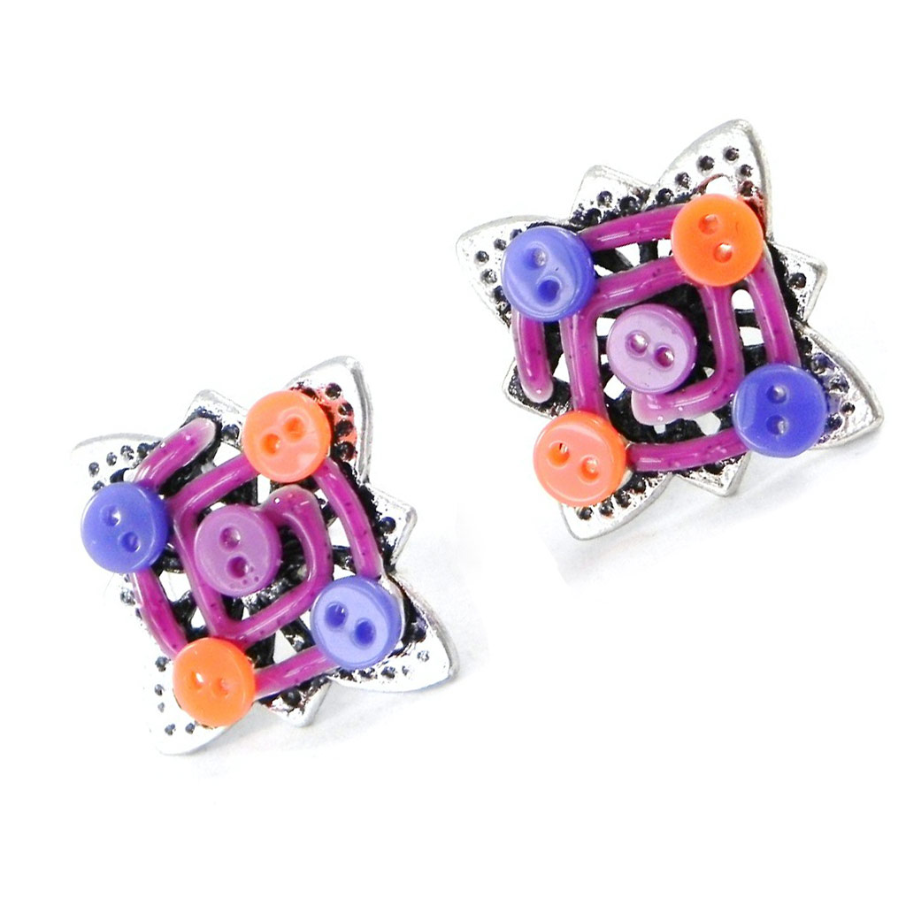 Boucles créateur \'Babouchka\' multicolore - [H8802]