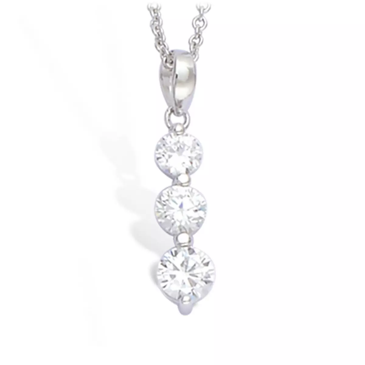les trésors de lily Pendentif Argent 'Câlin' Blanc argenté (rhodié) 23x5 mm [L1792]