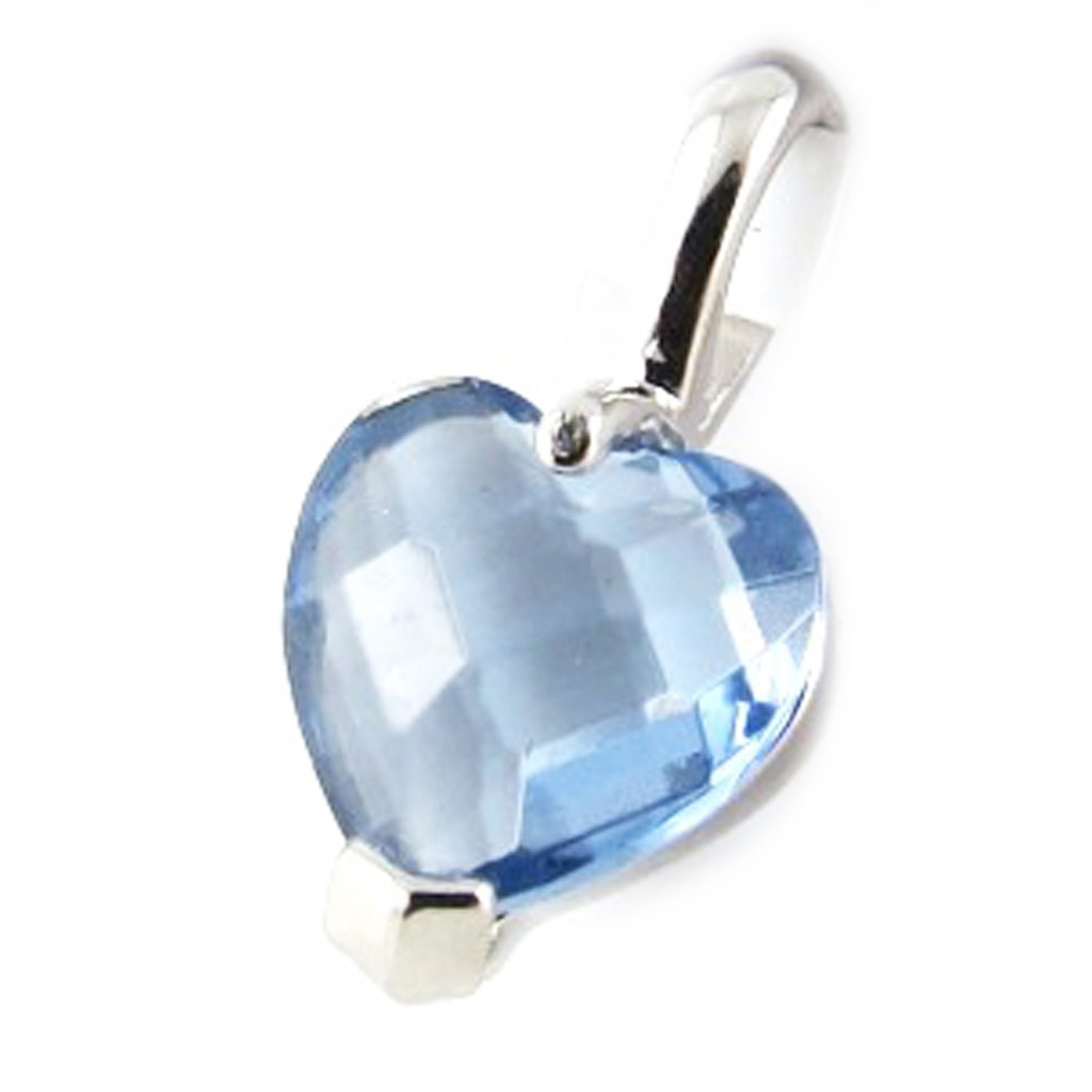 Pendentif Argent \'Love\' bleu tanzanite - [L1802]