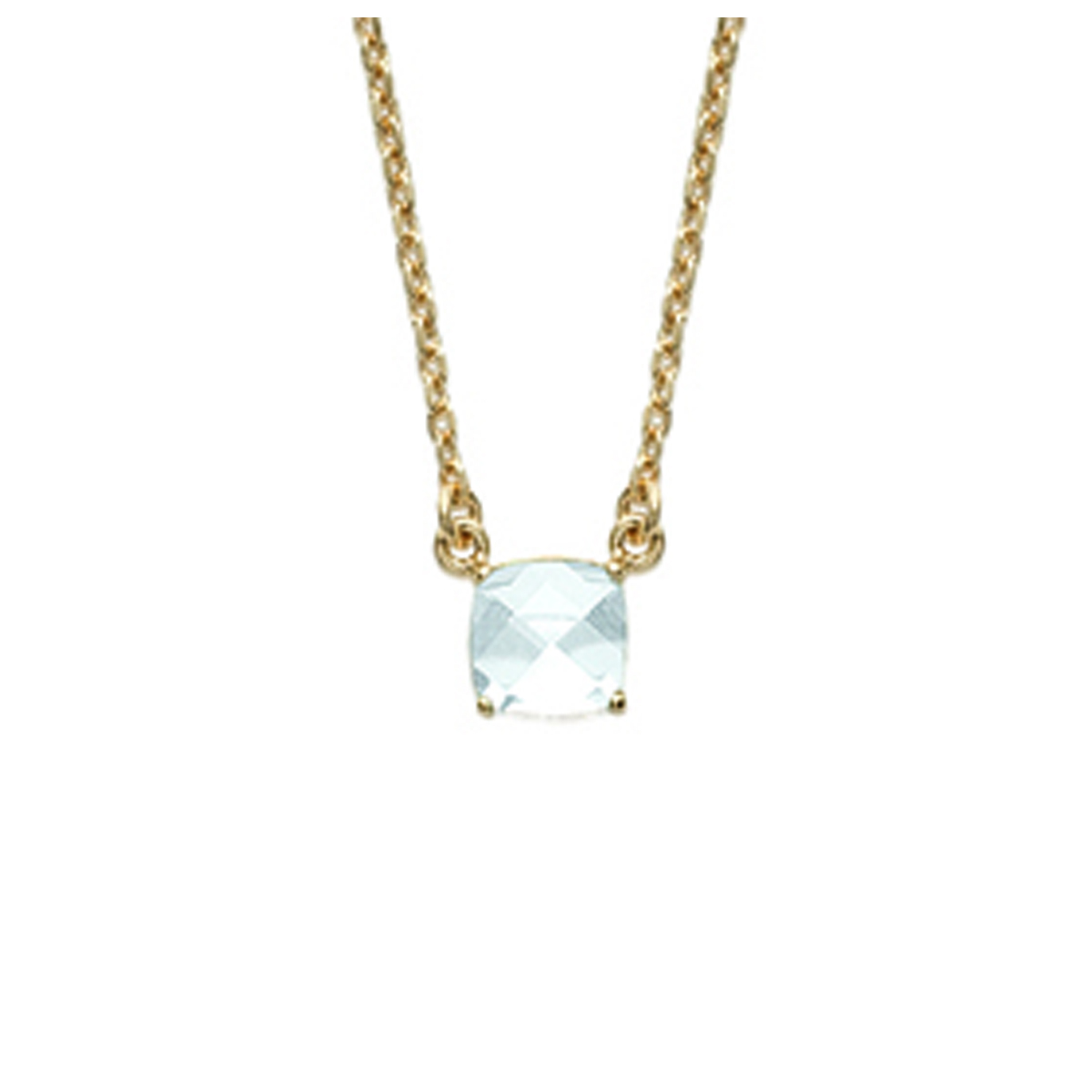 Collier Plaqué Or \'Unique\' blanc doré - 6 mm - [K3677]