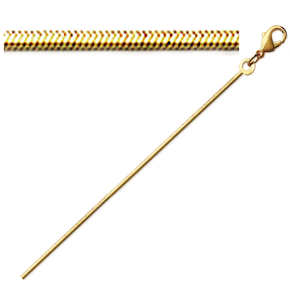 Chaine Plaqué Or \'Vénitienne Diamantée\' doré - 40 cm 1 mm - [K3680]