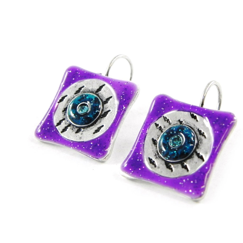Boucles Créateur \'Acapulco\' violet - [H8903]
