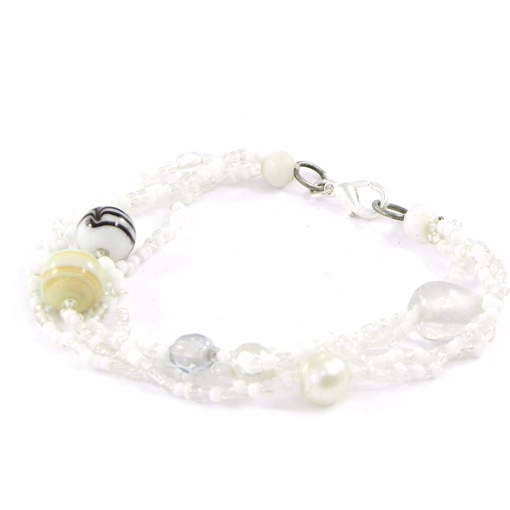 Bracelet \'Calcutta\' Blanc  - [B8203]