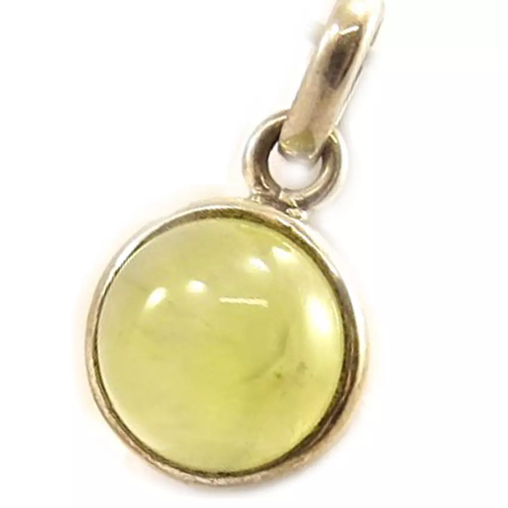 les trésors de lily Pendentif Argent 'Osmose' jaune/vert/ Prénite [D5140]
