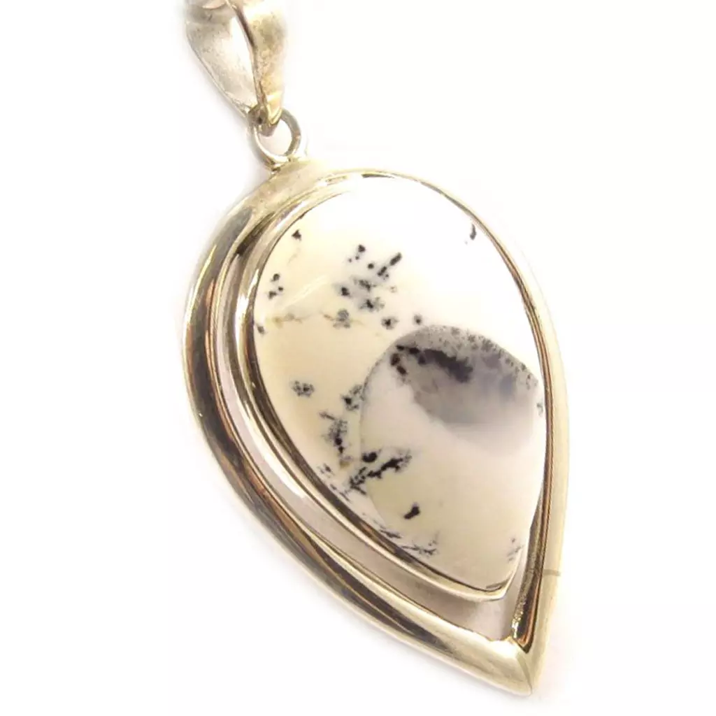 les trésors de lily Pendentif Argent 'Estampe Japonaise' Dendrite [D5154]