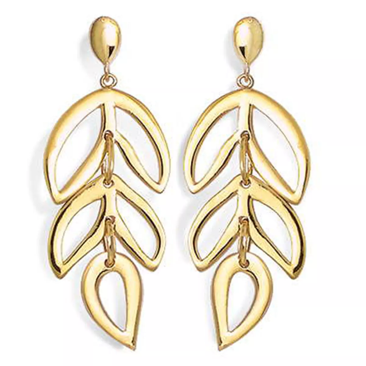 les trésors de lily Boucles 'Chorégraphie' doré 37x17 mm [K6648]