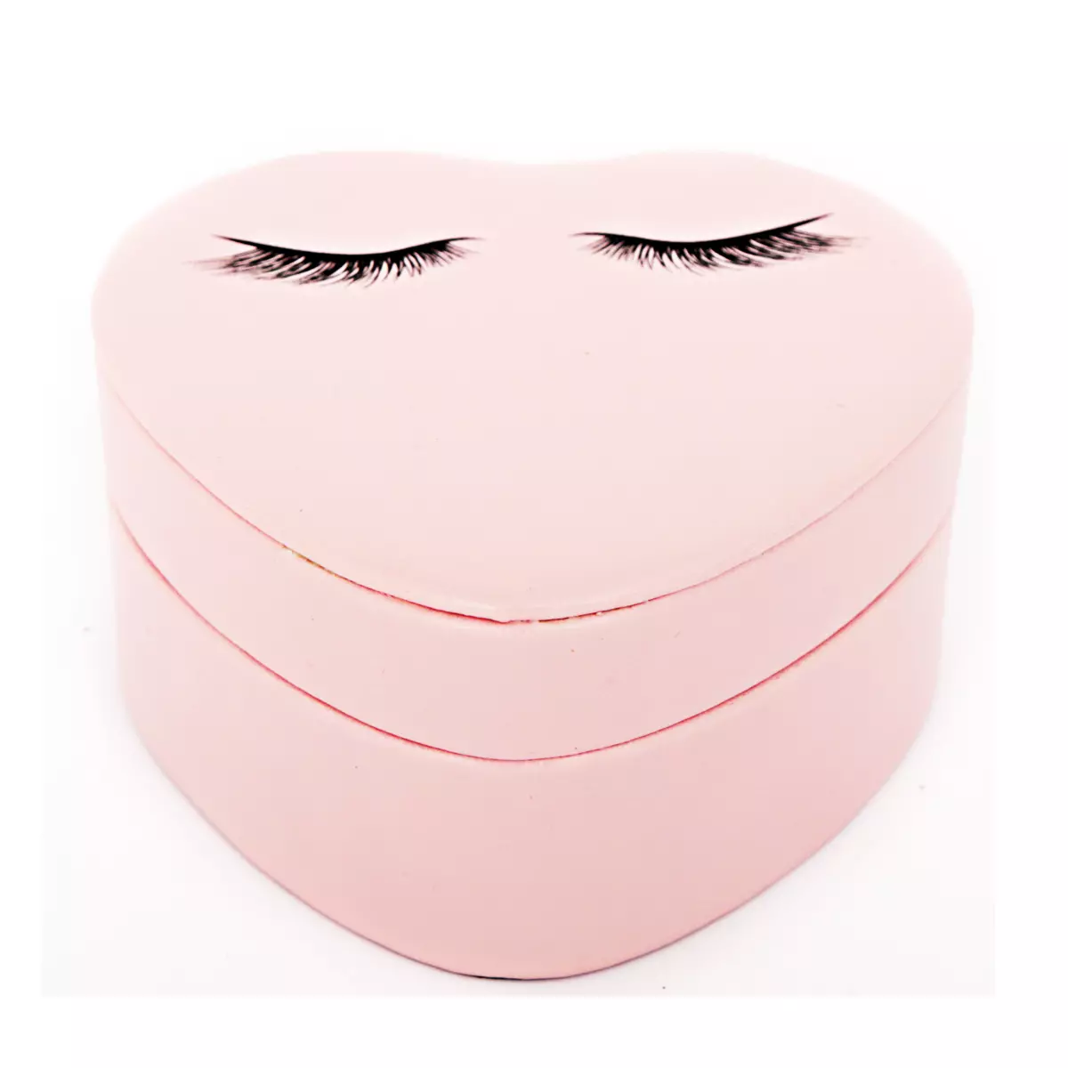 les trésors de lily Coffret à Bijoux 'Diva Yeux Endormis' rose (coeur) 11x10x6 cm [Q9983]