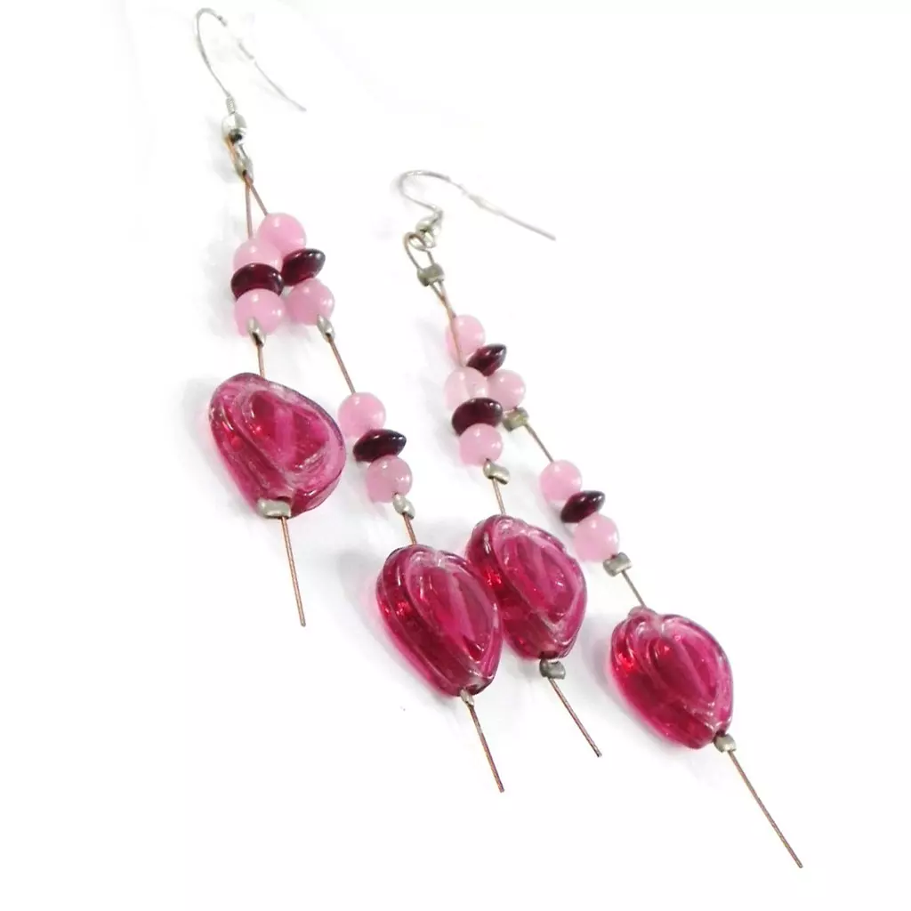 les trésors de lily Boucles 'Calcutta' Rose [B8371]