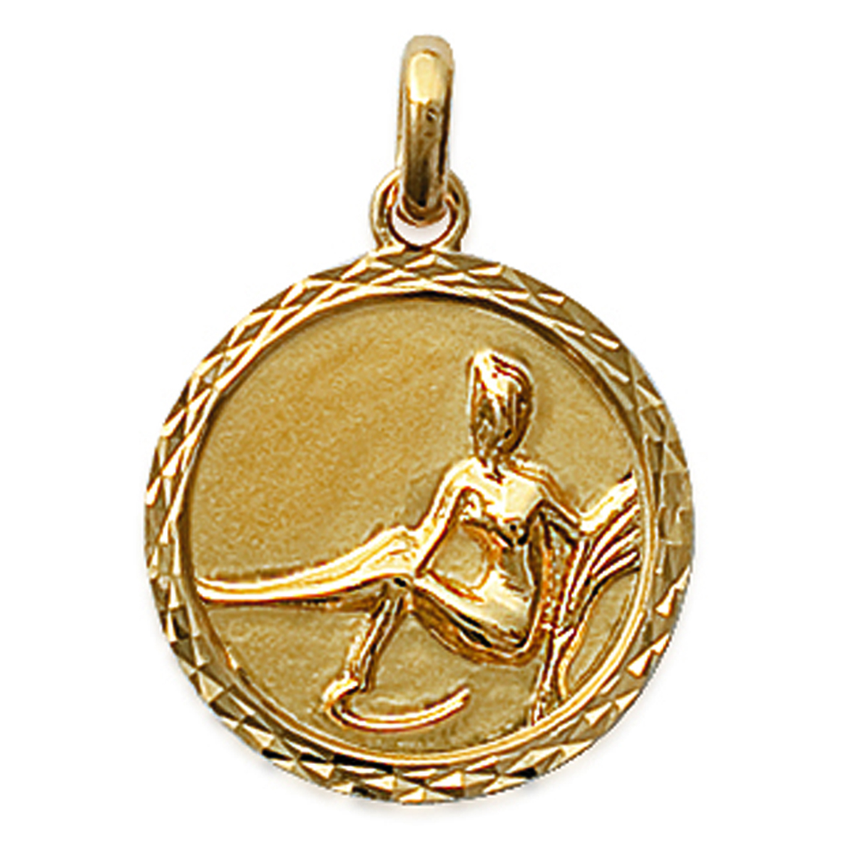 Pendentif Plaqué Or \'Vierge\' doré - 17 mm  - [B8499]